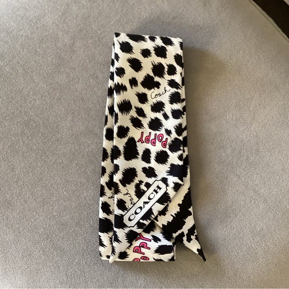 Coach Poppy Zebra Skinny Scarf - Picture 2 of 5
